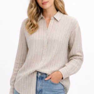 Striped Blouse with Buttons