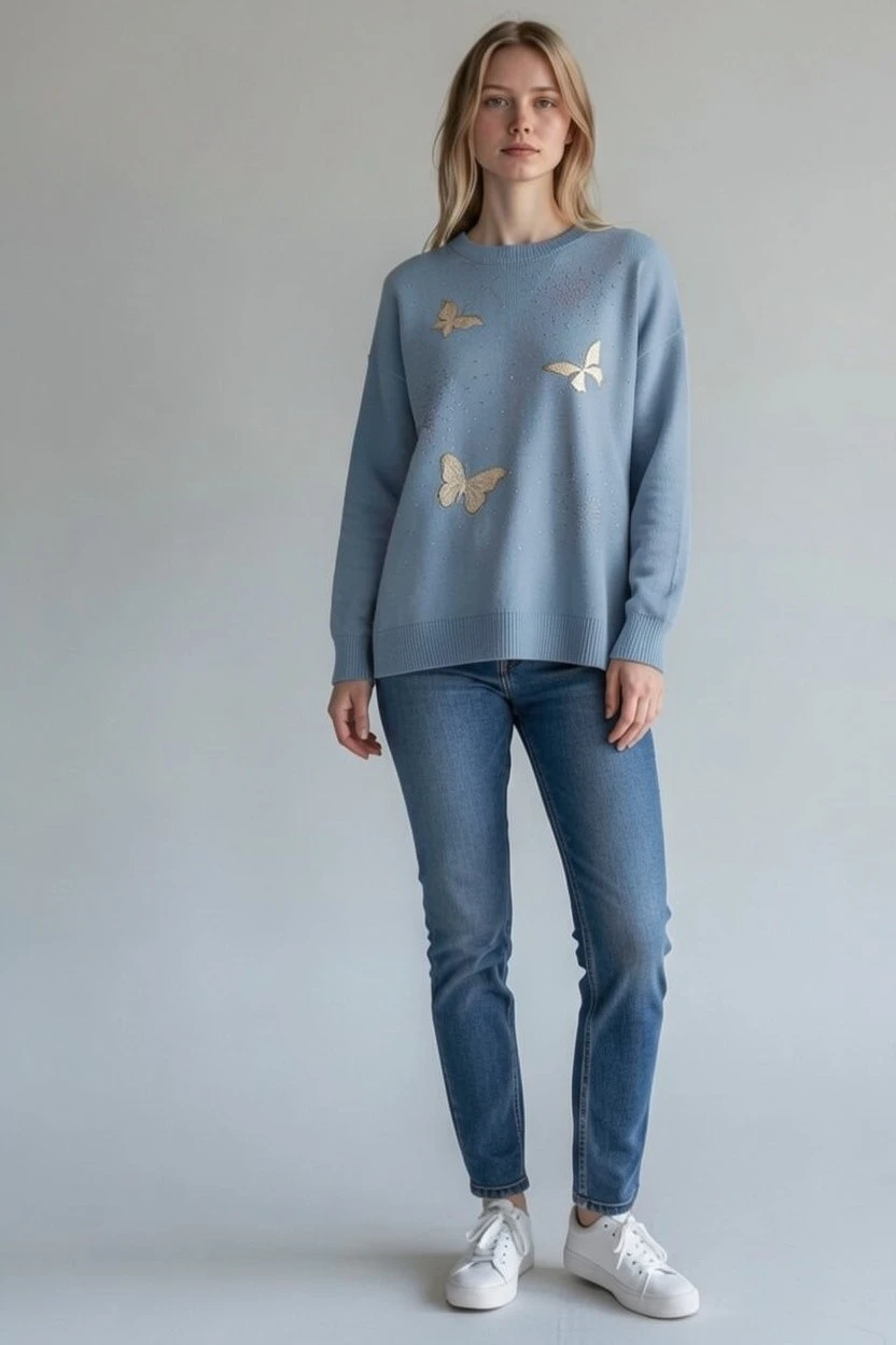 Butterfly Blouse - Blue