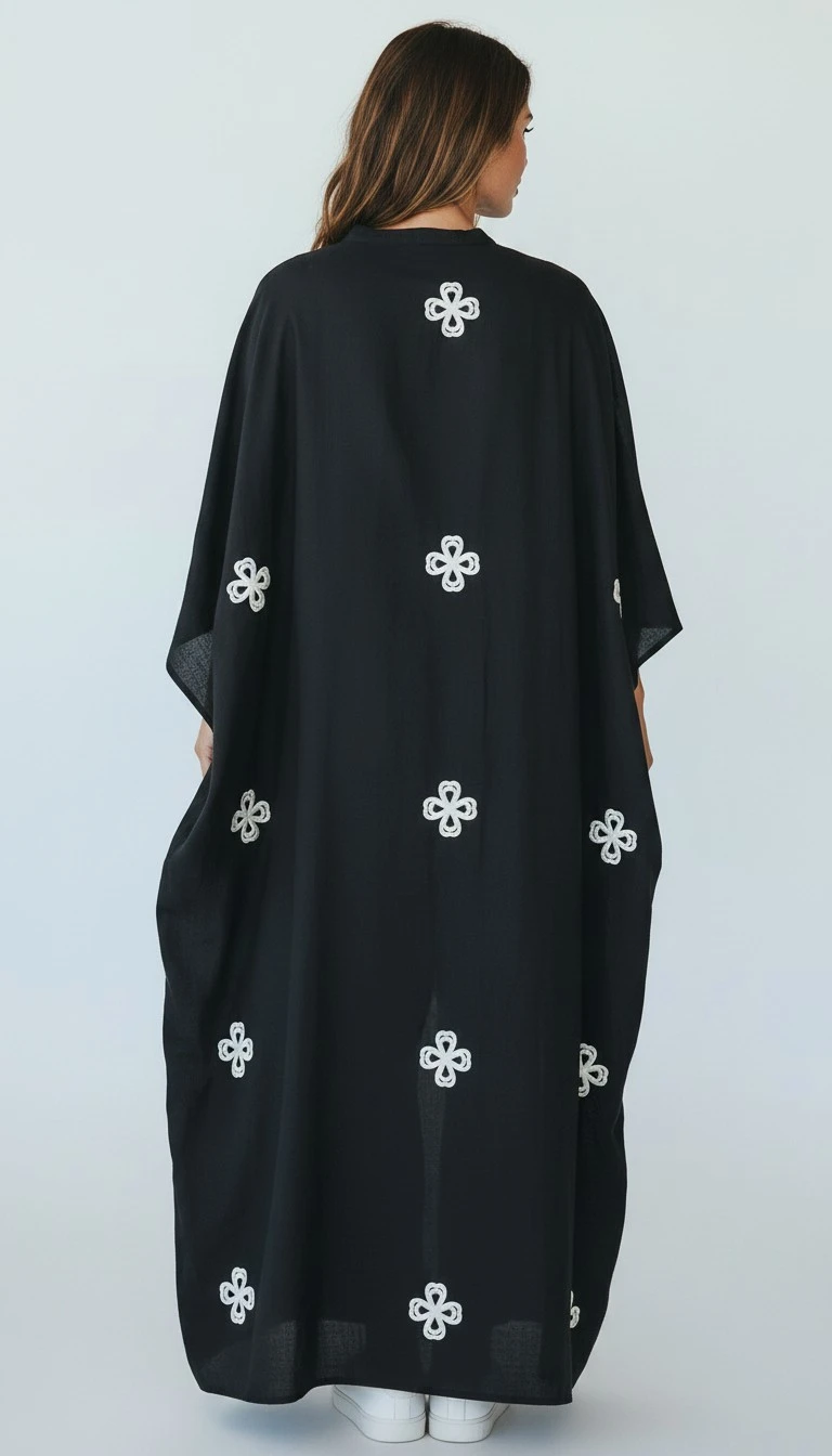 Clover Kaftan - Black