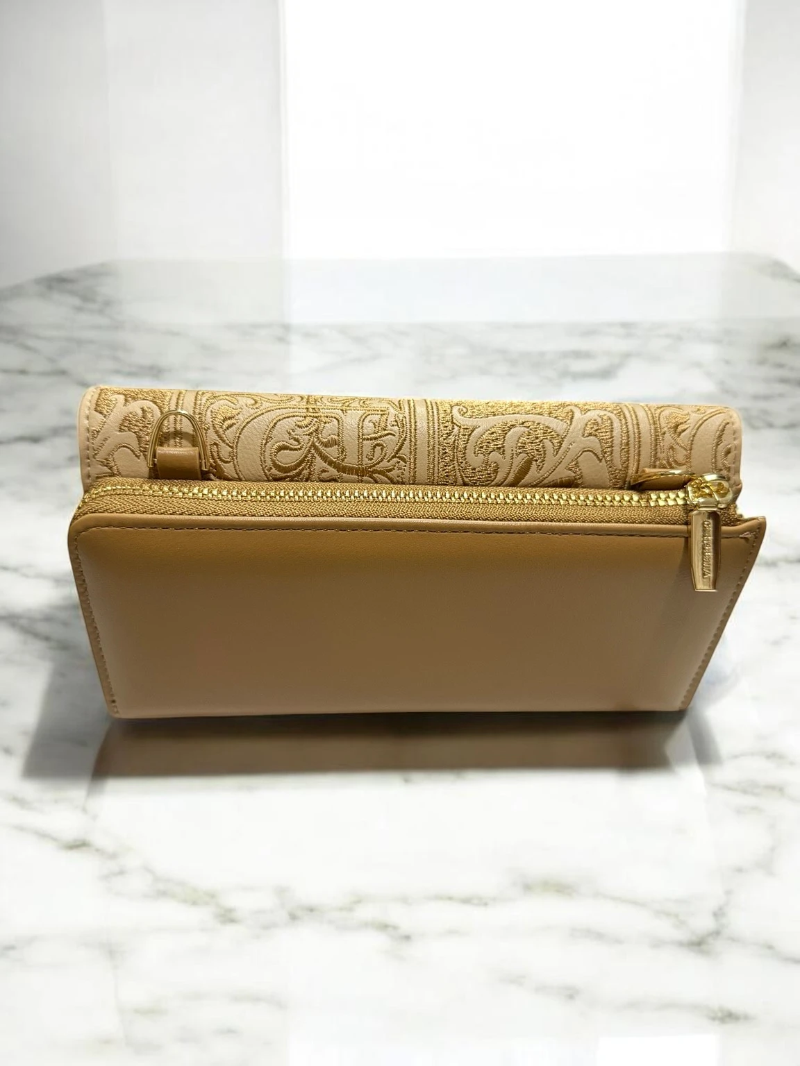 Wallet Embroidery Chrisbella - Beige