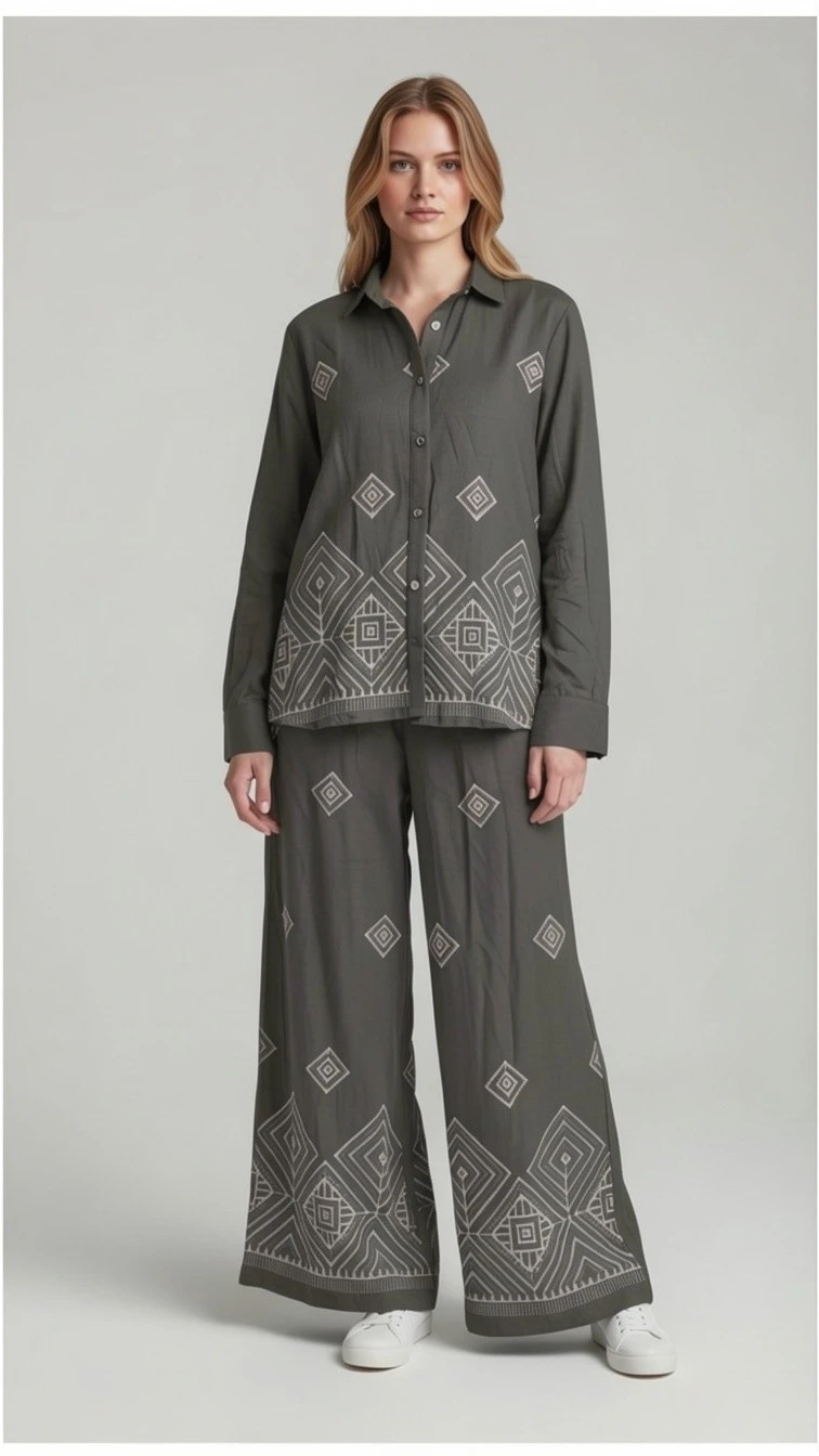 Geometric Co-ord set - Black