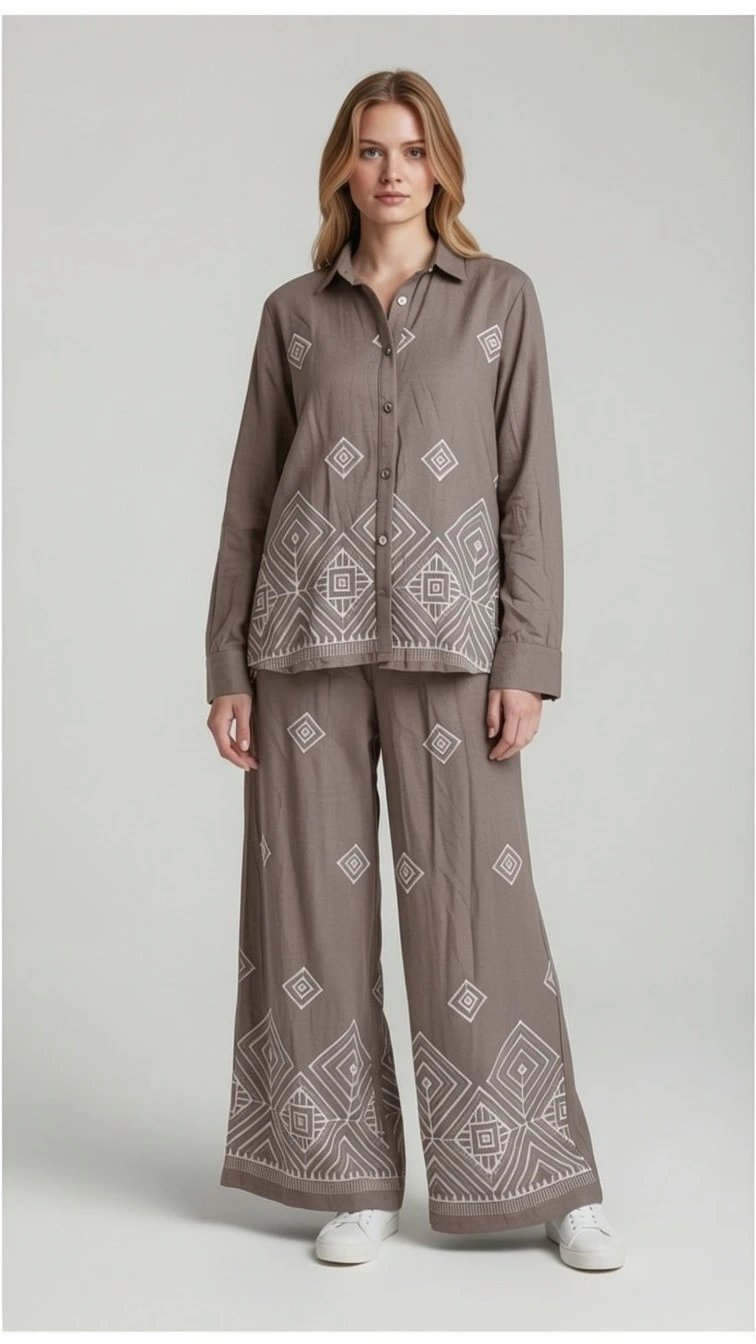 Geometric Co-ord set - Brown