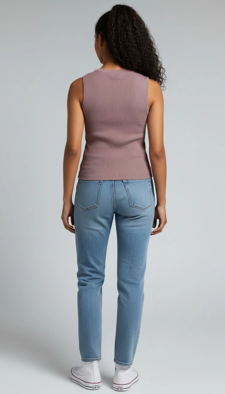 Ribbed Vest - Pink