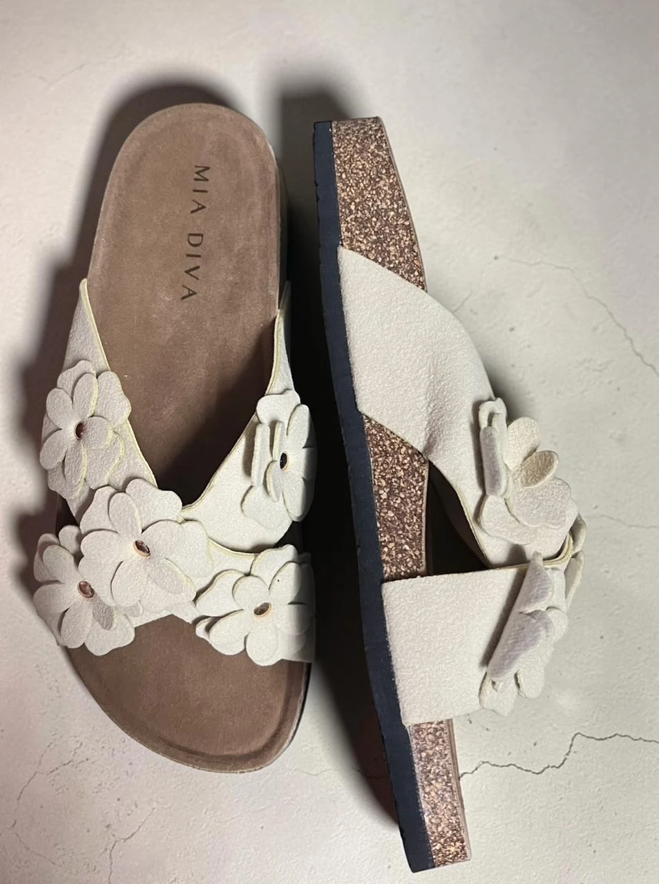 Flowery Slipper MD26008 - Beige